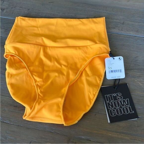 Free People It's Now Cool The Contour Solid High-Waist Surf Bottoms Orange XS - Picture 3 of 8